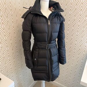 Burberry Brit Black Belted Puffer Coat -worn one time
